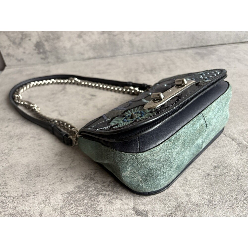 COACH Swagger 20 Tea Rose Tooling Patchwork Leather Shoulder Bag *Read - Picture 3 of 9